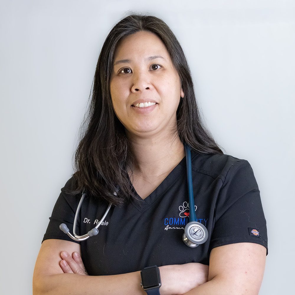 Dr. Rosphoron Busayawatanasood smiling and crossing her arms