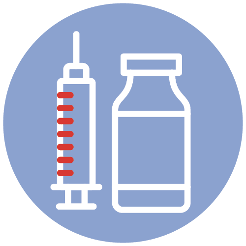 syringe and medication bottle icon