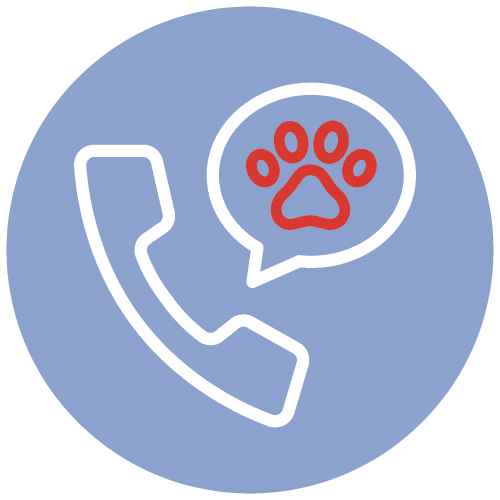 Phone icon with a pawprint